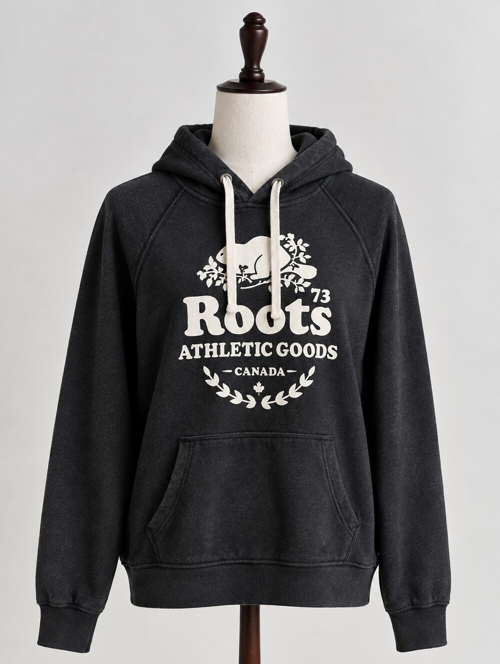 Roots Black Graphic Hoodie - Size S